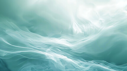 Obraz premium Ethereal Abstract Waves in Soft Turquoise Hues