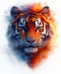 Naklejka premium colorful tiger