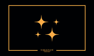 Star sparkle shine twinkle glow, magic party light doodle sparkle elements.