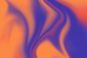 Abstract retro noise gradient background liquid colour shades blue and orange