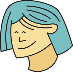 Woman Face Avatar Illustration
