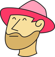 Beard Man Face Avatar
