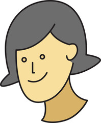 Woman Face Avatar Illustration