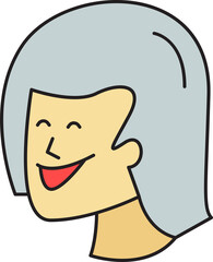 Woman Face Avatar Illustration
