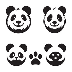 An adorable graphic picture of a panda head