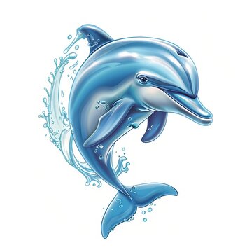 Dolphin Trust emotion fantasy animal cartoon isolated whitebackground