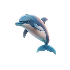 Obraz premium Dolphin Gravity element animal cartoon isolated whitebackground 16:9