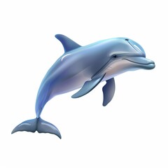 Dolphin Gravity element animal cartoon isolated whitebackground 16:9