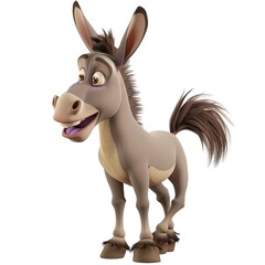 Donkey Aether animal cartoon isolated whitebackground 16:9