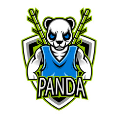 Panda logo esport for game, mascot, channel, streamer etc, vector art with transparent background