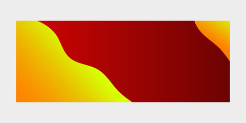 Abstract web banner template design vector. Social media web banner red yellow color cover background  poster for advertisement with blank place for text 