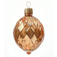 Christmas Bauble Ornament, Holiday Decor Collection Design, Arts and Crafts Colorful Isolated Xmas Bulb, Winter Business Marketing Decoration Customizable Festive Object on White Background