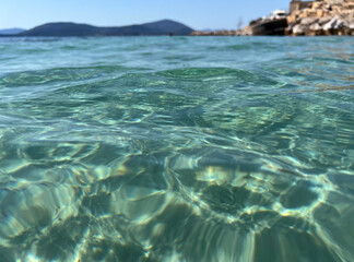 Mediterranean sea, with crystal clear water