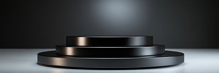3D black podium, premium high-end