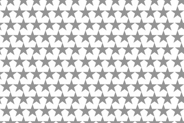 Seamless geometric background with stars. Light gray star icons on a transparent background