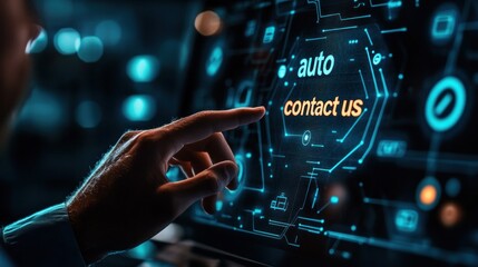 Contact Us Button on a Digital Interface