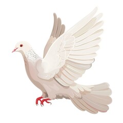 Obraz premium Dove Sound element animal cartoon isolated whitebackground 16:9