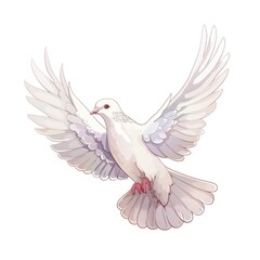 Obraz premium Dove Spirit animal cartoon isolated whitebackground 16:9