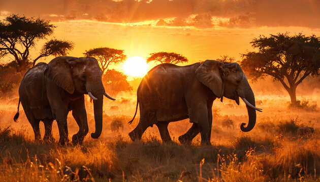 El&eacute;phant dans la savane