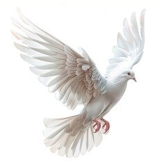 Obraz premium Dove Void/Space element animal cartoon isolated whitebackground 16:9