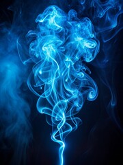 Obraz premium smoke on black background, smoke magenta and blue on black background, texture