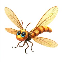 Fototapeta premium Dragonfly Wood element animal cartoon isolated whitebackground 16:9