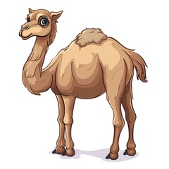 Dromedary Sound element animal cartoon isolated whitebackground 16:9