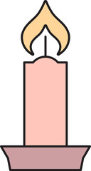 Candle Icon Illustration