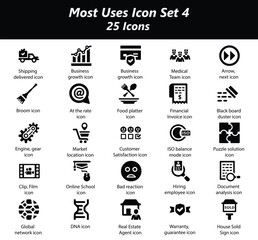 Most Uses Black Icon Set 4