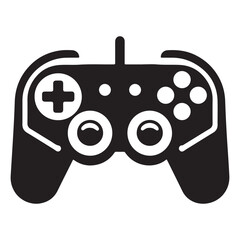 Black Joystick Icon Vector, Vector Design Game Video Icon Style, Gaming Console Vector Icon