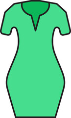 Woman Dress Icon Illustration