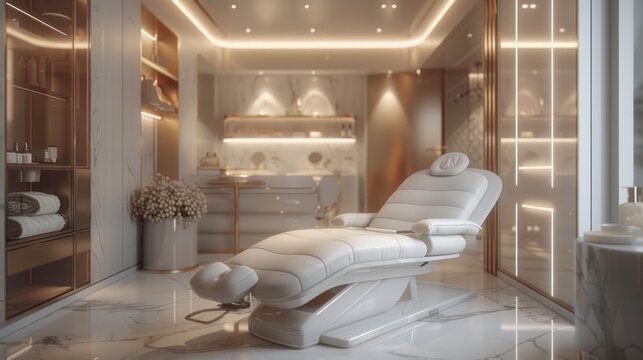 A luxurious clinic scene showcasing a patient receiving a consultation with a beauty specialist, emphasizing personalized care and attention to detail.