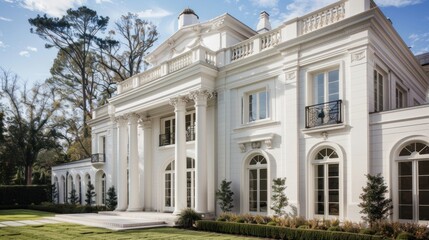 Classic White Mansion