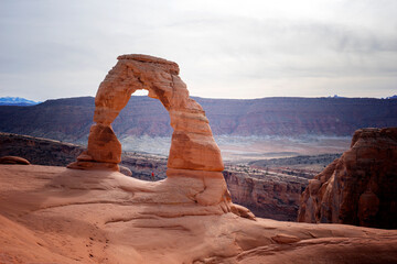 I was standing under the Delicate Arch at Arches National Park, Utah. 