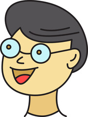 Nerd Man Character Icon
