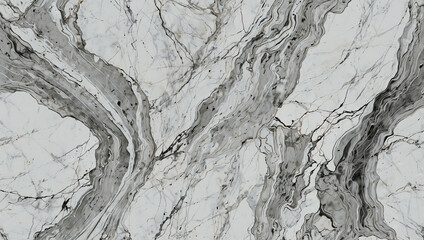 A striking marble texture featuring subtle gray veins, offering a sophisticated and timeless design suitable for backgrounds or surfaces.