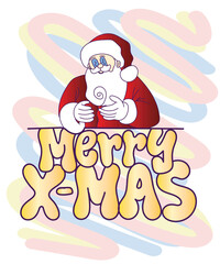 doodle pop art christmas background vector design