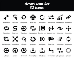 Arrow Black Icon Set