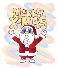 Fototapeta premium doodle pop art christmas background vector design