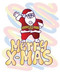 doodle pop art christmas background vector design