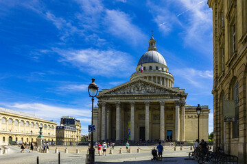 Pantheon and pantheon square in Paris - France