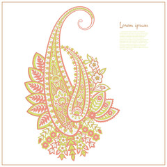 Paisley. Ethnic ornament. Vector illustration isolated