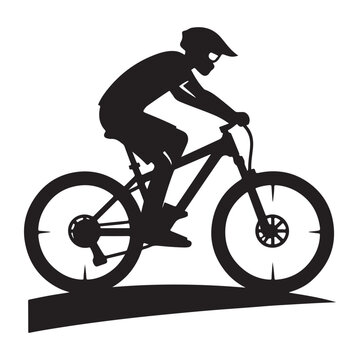 recommend clip art: Vector bicyclist or cycling silhouettes vector illustration