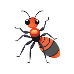 Ants color Icon cartoon on  White Vector Backgrounds.