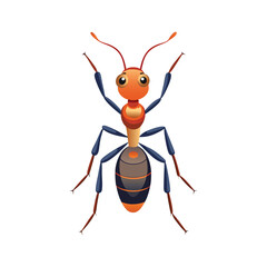 Ants color Icon cartoon ant insect on  White Vector Backgrounds.