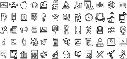 SCHOOL EDITABLE ICON SET 