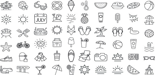 SUMMER EDITABLE ICON SET 