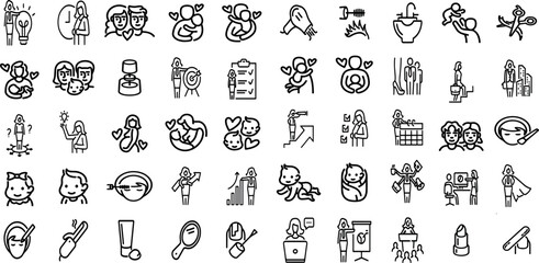WOMEN EDITABLE ICON SET 