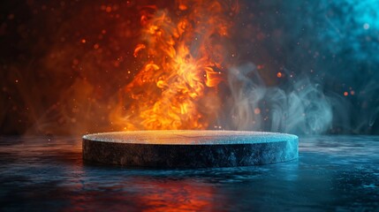  Fire and Ice display pedestal