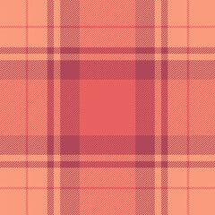 Chequered vector tartan fabric, pop seamless texture pattern. Various check textile plaid background in red color.